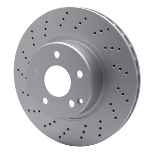 Mercedes-Benz S500 Brake Rotor (1) - Front - R1 Concepts - Drilled GeoSPEC Coated - `02-`06